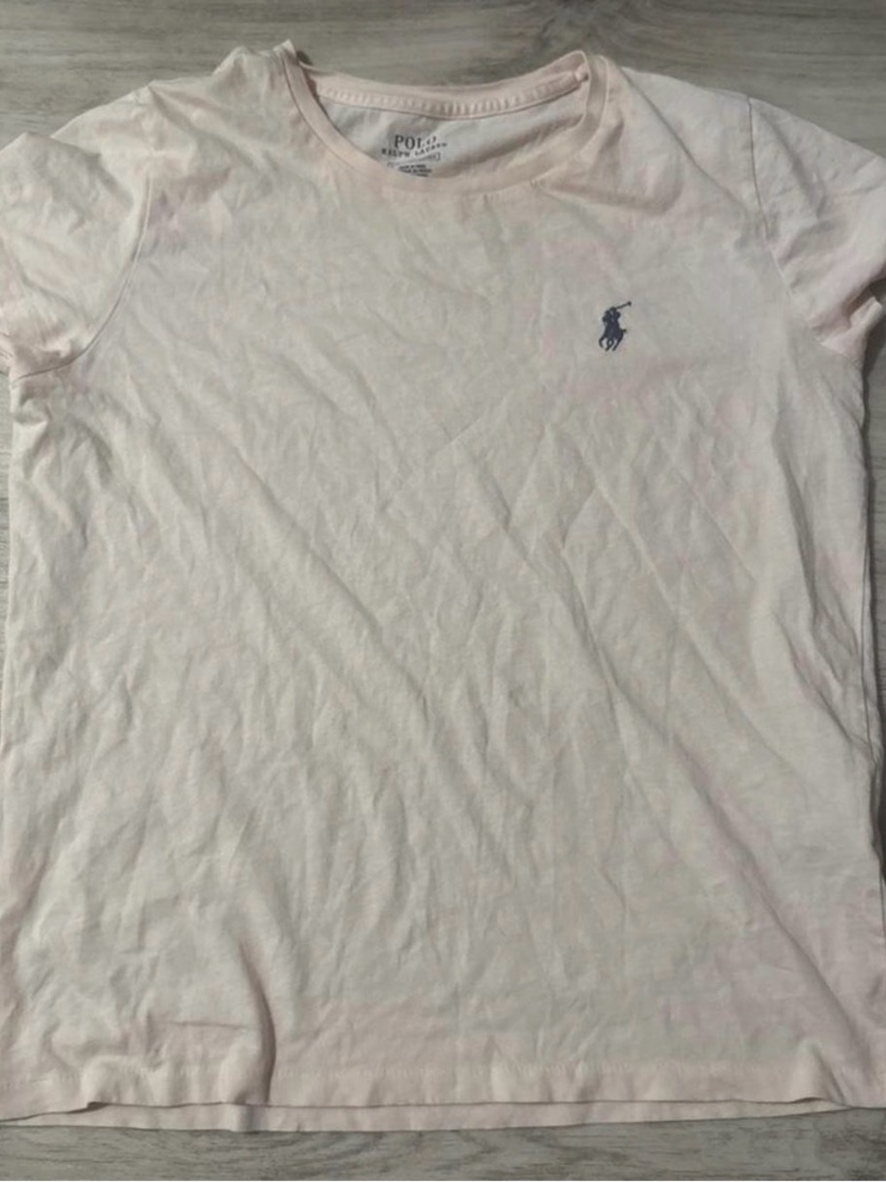 Polo by Ralph Lauren Pale Pink Short Sleeve Tee with Navy Pony
